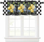 Vandarllin Summer Tropical Lemon Kitchen Curtains Valances by VandarllinHomeKitchenDecor