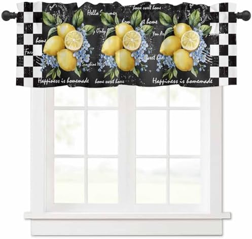 Vandarllin Summer Tropical Lemon Kitchen Curtains Valances by VandarllinHomeKitchenDecor