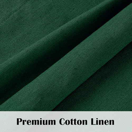 FRAMICS Boho Kitchen Curtains 24 Inch Length, Farmhouse Cotton Linen Tier - Image 7