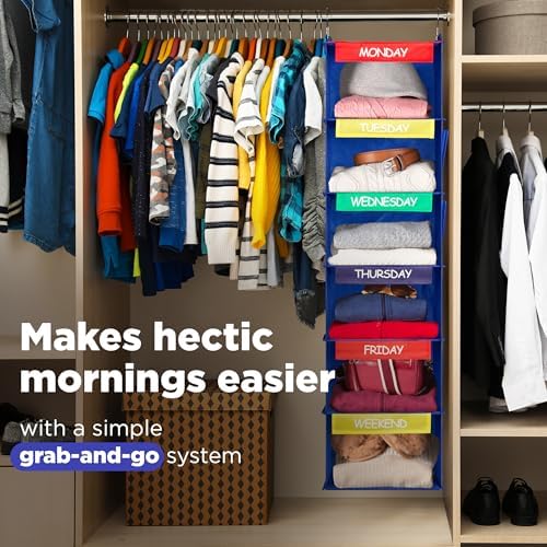 Kids Hanging Closet Organizer 6-Shelf - Image 6