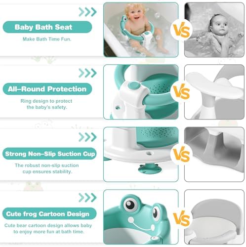 Baby Bath Seat for Babies 6 Months & up Non-Slip Toddler Bath Seats for Sitting - Image 3