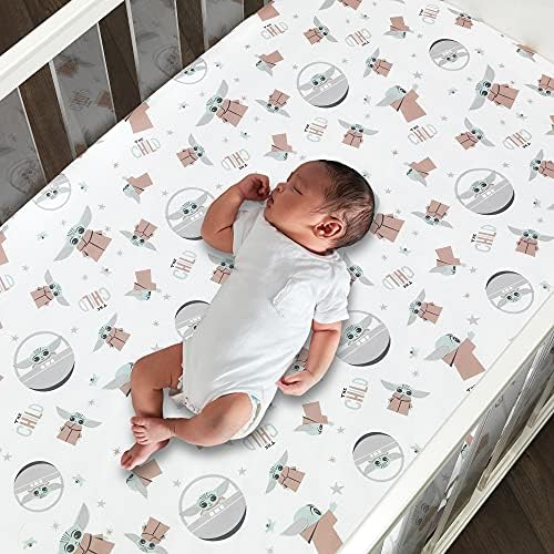 Lambs & Ivy Star Wars The Child Baby Yoda Nursery 3-Piece Baby Crib Bedding Set - Image 5