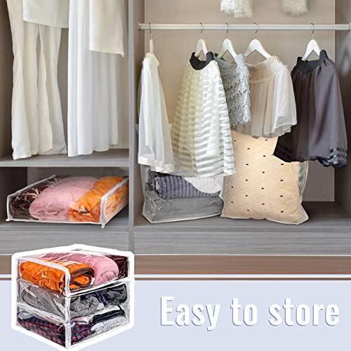 Shappy 6 Packs Clear Plastic Storage Bags - Image 6