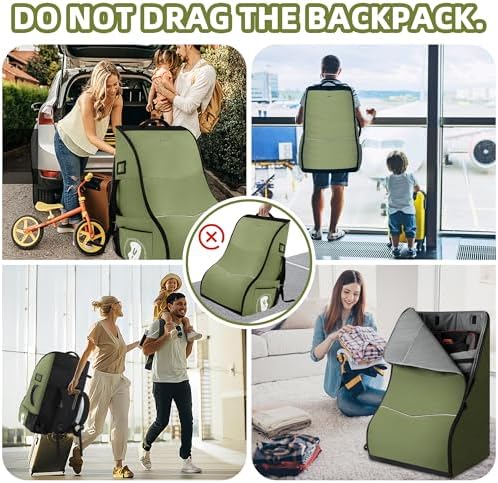 Car Seat Travel Bag for Airplane – Waterproof Heavy Duty Carseat Backpack for - Image 5