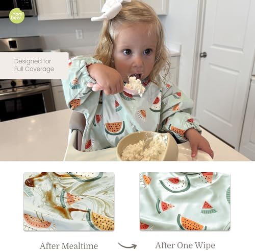 Waterproof Smock Baby Bibs for Eating - Image 2