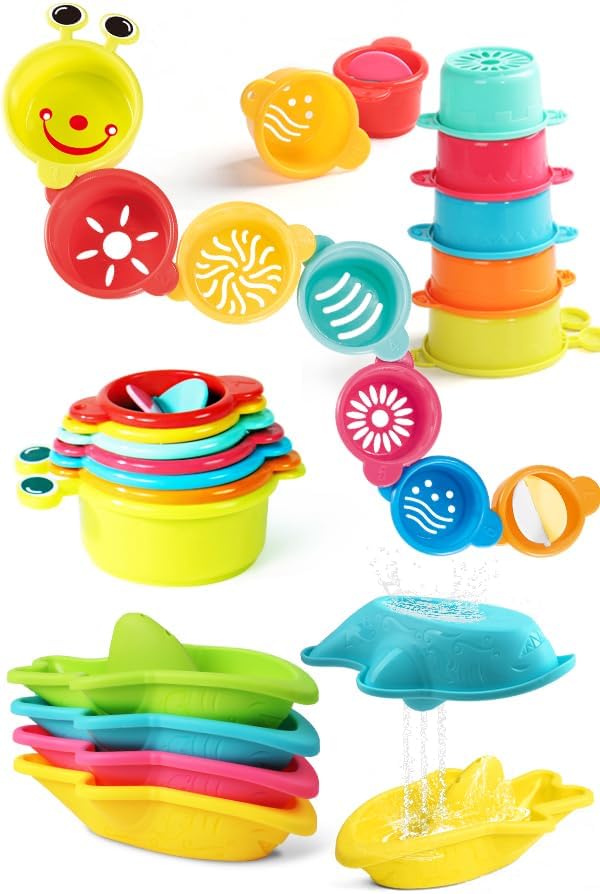 11PCS Baby Bath Toys for Kids Ages 1-3, Toddler Water Table Pool Beach Toys by Zeewoo