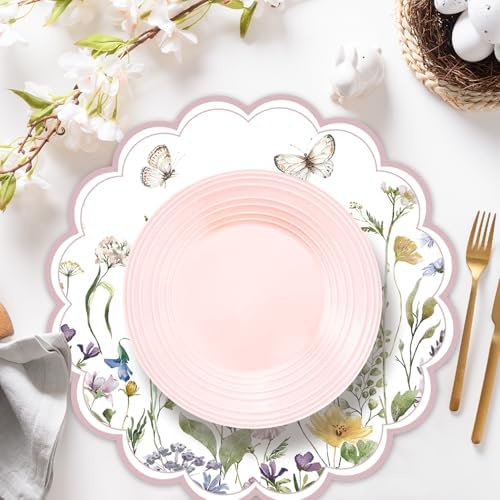 50PCS Floral Paper Placemats Disposable Wildflower Paper Placemats - Image 4