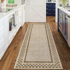 GarveeHome Washable Runner Rug 2x10 Modern Bordered Hallway Runner Rug by GarveeHome