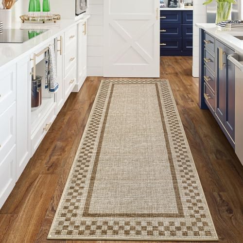 GarveeHome Washable Runner Rug 2x10 Modern Bordered Hallway Runner Rug by GarveeHome