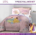 Disney Princess Full Size Comforter Set 7 Piece Kids Bedding - Image 2