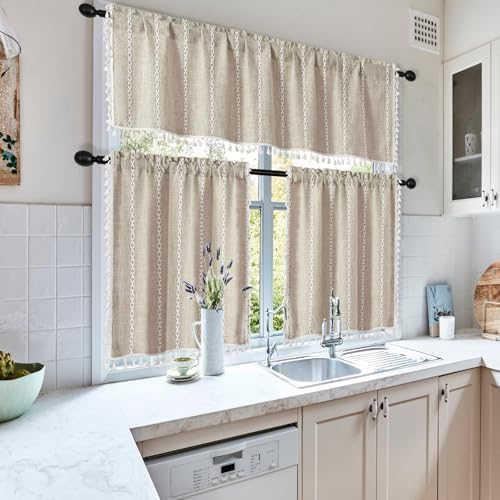 MitoVilla Boho Farmhouse Kitchen Valances - Image 2