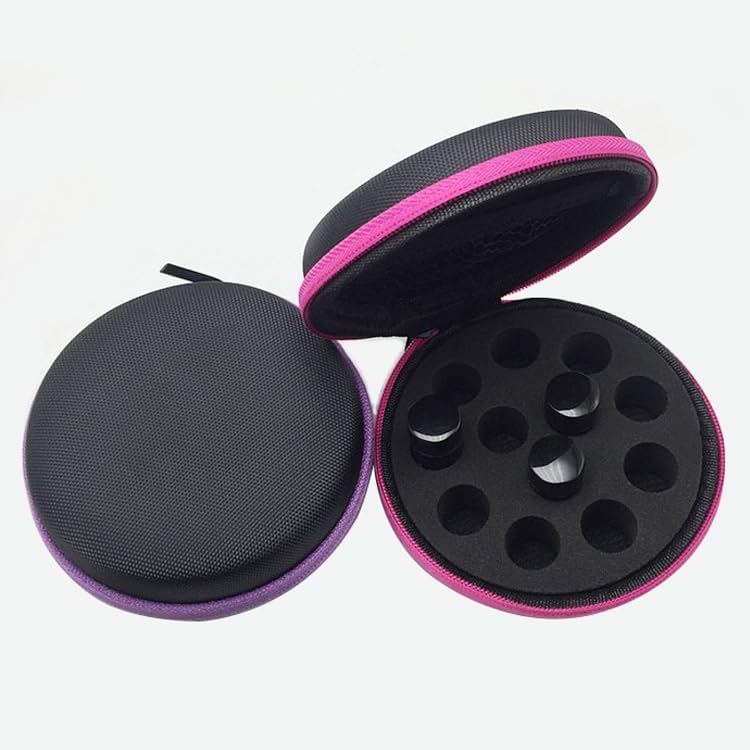 Glass Bottle Bundle Essential Oils Case Hard Round Carrying Case Bag - Image 2