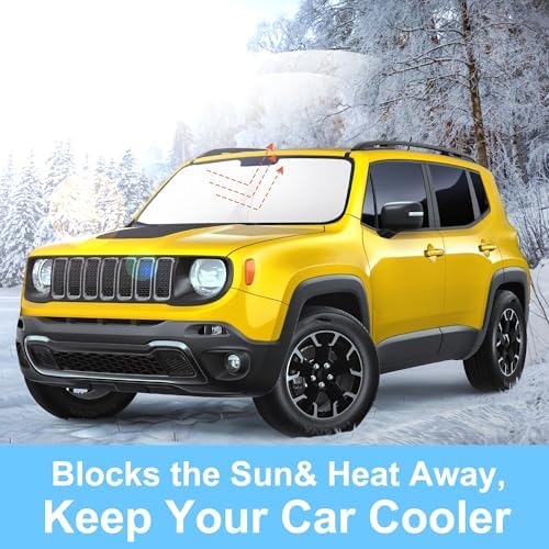 TINGLU Sun Shade for Jeep Renegade 2015-2024 Accessories Windshield Sun Shade - Image 5