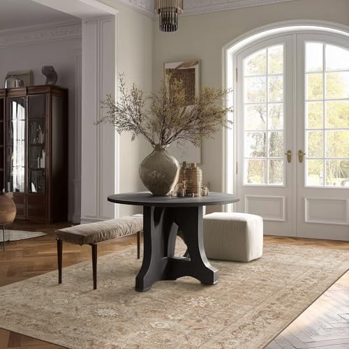 Washable Living Room Area Rugs: 4x6 Bedroom Rug Non Slip Soft Boho Carpet - Image 3
