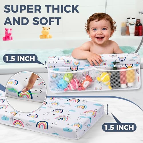 Bath Kneeler and Elbow Rest Pad Set, 1.5” Thick Bathtub Kneeling Mat - Image 3