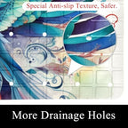 Shower Mat Non Slip, Watercolor Bird Floral Anti Slip Bath Mat - Image 2