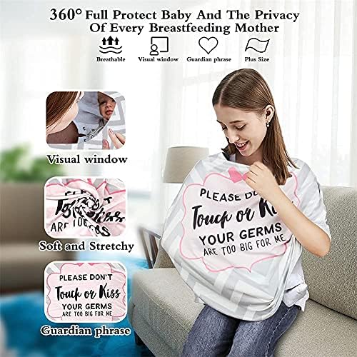 Metplus Baby Car Seat Cover, No Touch Sign Carseat Canopy & Nursing Covers - Image 5
