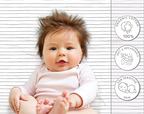 100% Organic Cotton Fitted Bassinet Sheets Perfectly Compatible - Image 3