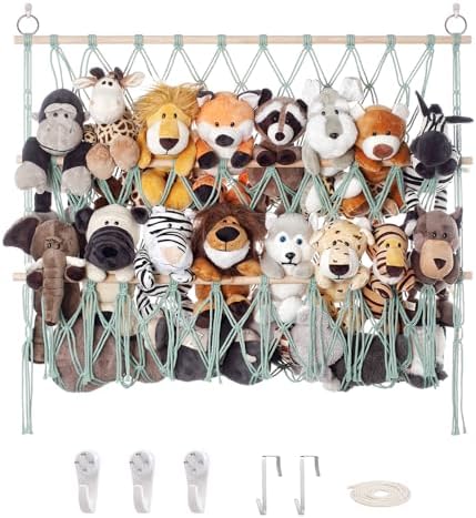 Stuffed Animal Net or Hammock Large Wall Hanging Organizer by DOEGUAIY