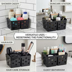 Black Portable Shower Caddy, Plastic Basket Organizer - Image 6