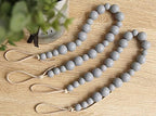 2 Pack Wood Bead Curtain Tieback Boho Curtain Tiebacks Curtain Holdbacks - Image 2