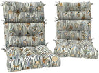 DYTXIII Outdoor High Back Chair Cushions Set of 2, Water Repellent Tufted by DYTXIII