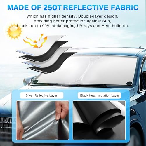 KUST Windshield Sun Shade for 2014-2025 2026 Porsche Macan Accessories Sunshade - Image 4