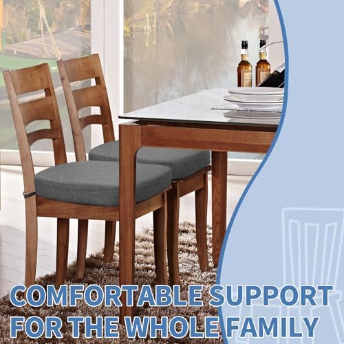 BUYUE Thickened 2.5" Dining Chair Cushions Set of 6, U-Shape High Density Foam - Image 2