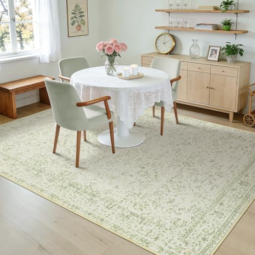 BILEEHOME Sage Area Rug for Bedroom Neutral Boho 5x8 Rugs - Image 2
