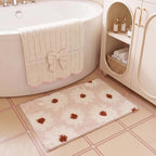 GRANNY SAYS Pink Daisy Bathroom Rug, Cute Bath Mat by GRANNYSAYS
