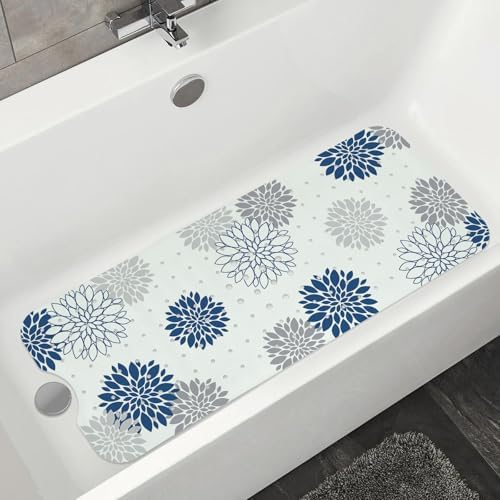 Non Slip Bathtub Mat, Extra Long Flower Bath Mat - Image 7