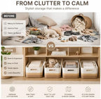 4 sets of hand-woven cotton rope storage boxes, suitable - Image 5