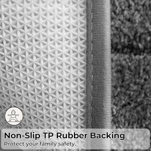 GRANNY SAYS Grey Bathroom Rugs Set 2 Piece, Non Slip Microfiber Bath Mats - Image 5