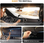 DooGooCoo Windshield Sun Shade for Jeep Wrangler & Gladiator 2011-2025 2026 - Image 7