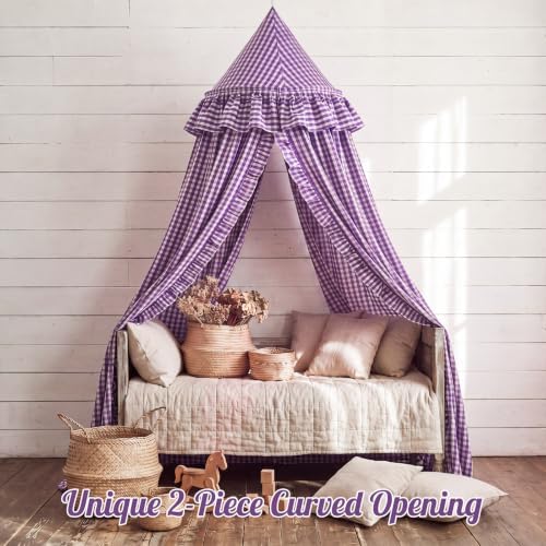 SmoothNovelty Gingham Plaid Bed Canopy - Image 4
