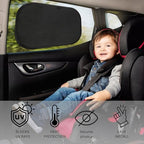 luxail Car Window Shades for Baby 19” x 12” Cling, Blocks 99.98% UVR, Sun Shade - Image 2