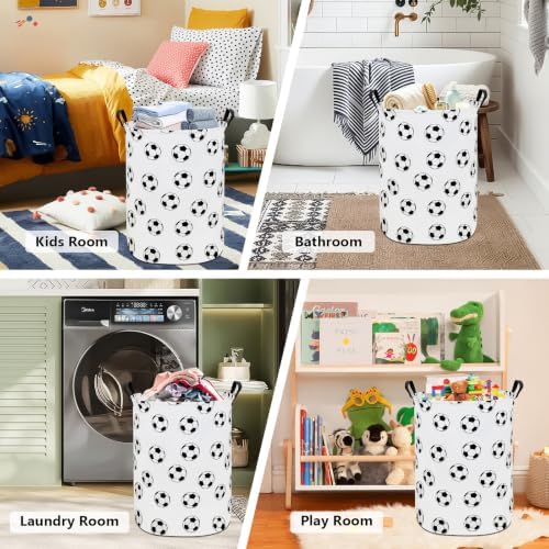 QUEENLALA Foldable Waterproof Round Fabric Laundry Basket Home - Image 5