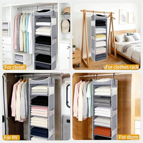 6-Shelf Hanging Closet Organizer and Storage - Image 6
