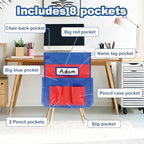 4 Pack Chair Pockets for Classrooms, 17.2"x19" Seat Sacks for Classroom Chairs - Image 4