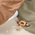 lulumoon Muslin Bassinet Sheets 3Pack: Fitted Most Bedside Sleeper Mattress - Image 4