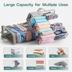 5 Pack Clear Storage Bags for Clothes, 22L Blanket Storage Bags, Under Bed - Image 3