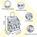 Kanrichu 2pcs Small Wall Hanging Organizer Bag, Linen Fabric Door Hanging - Image 5