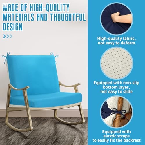 Tudomro 4 Pcs Outdoor High Back Chair Cushion Covers Waterproof Patio - Image 5
