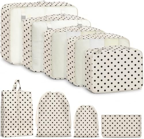 9 Set Packing Cubes for Travel Essentials by Unknown