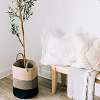 OrganiHaus Tall Cotton Rope Laundry Basket & Hamper, Blanket Storage 52L - Image 4