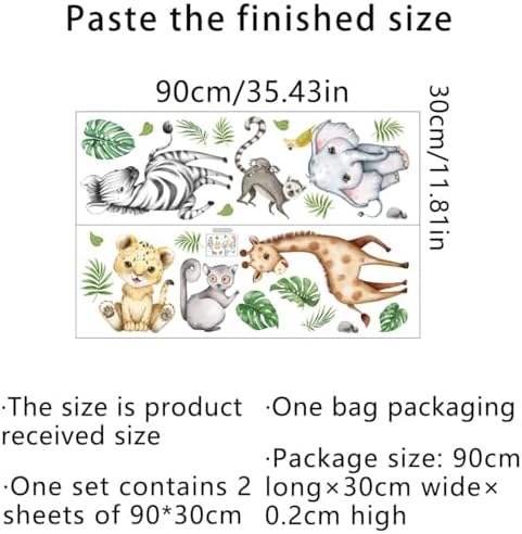 Watercolor Jungle Animal Decals - Image 6