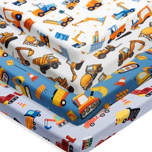 4 Pack Baby Boy Pack N Play Mini Crib Sheets Soft Fitted Baby Boy Mattress - Image 7