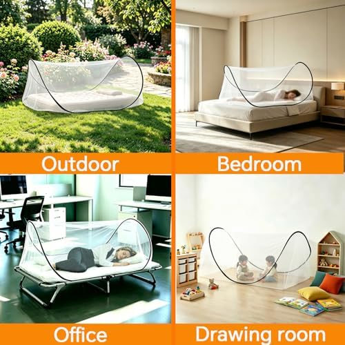 CMINGJ Pop Up Mosquito Tent, Portable Foldable Mosquito Net 78 * 31 * 22in - Image 4