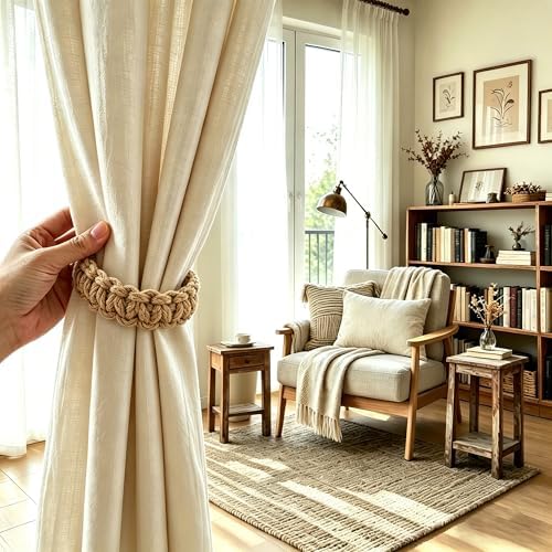 SRG Curtain Tiebacks for Curtains 4 Pack, Decorative Curtain Holdbacks for - Image 2