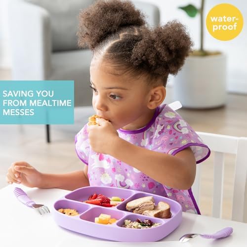 Bumkins Short Sleeve Bib for Girl or Boy, Toddler and Kids for 1-3 Years - Image 2